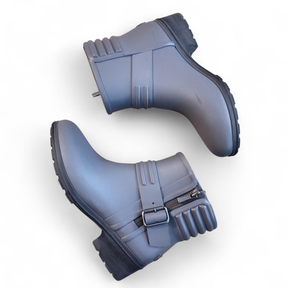 Sperry Moto Fall Rainboots Ariel Beck Grey Womens Size 8 M - Picture 2 of 10